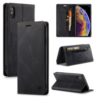 iPhone XS Wallet Case, WindCase Vintage Leather Flip Cover Stand Magnetic Closure Shockproof Protective Case for iPhone XS / iPhone X