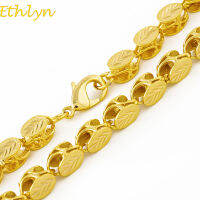 Ethlyn Brand Length 60cm Width 8mm EthiopianEritrean Jewelry Chain Handmade Gold Color Thick Necklaces &amp;Chain N032