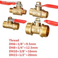 ❍♤✸ Brass ball valve 1/8 1/4 3/8 1/2 Male Thread Ball Valve Brass Connector Joint Copper Pipe Fitting Coupler Adapter