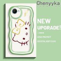 เคส Chenyyka สำหรับ Realme C30 C30s Narzo 50i Prime Case การ์ตูนลายแมวน่ารักขอบคลื่นนุ่มเคสมือถือกันกระแทกแบบใสสร้างสรรค์เคสซิลิกาเจลโปร่งใสลายกล้องถ่ายรูปฝาครอบป้องกัน