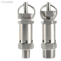 1/4 3/8 1/2 BSPT Male 0.5 1 2 3 -10 Bar Adustable 304 Stainless Sanitary Spring Pressure Relief Safety Valve Air Compressor