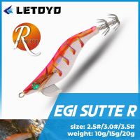 LETOYO Squid Jigs 2.5# 3.0# 3.5# Squid Fishing Lure Artificial Squid Hook Jigging Baits For Sea Fishing Cuttlefish EGI SUTTE R