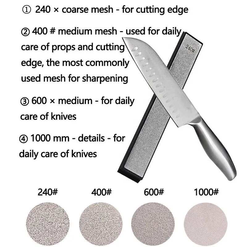 Knife Sharpener Diamond Sharpening Stone Bar Set Whetstone Kitchen Tools  Accessories Sharpener Grinding Whetstone 120-3000# Grit