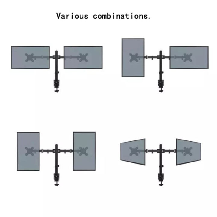 ขาตั้ง-จอ-มอนิเตอร์-2-3-จอ-ขาตั้งจอมอนิเตอร์-2-3-จอ-แบบยึดขอบโต๊ะ-รองรับจอมอนิเตอร์ขนาด-13-32-นิ้ว-หนีบโต๊ะ-ขาตั้งจอคอมพิวเตอร์-ขายึดจอคอมพ