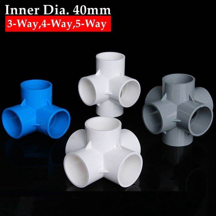 [LWF 2022] ♧ↂ 2pcs Inner Dia. 40mm PVC Pipe Connectors Water Supply PVC ...