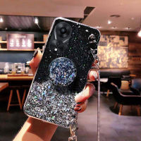 เคสโทรศัพท์สำหรับ Oppo A78 4G 5G หรูหราเต็มไปด้วยดวงดาวท้องฟ้าปกอ่อนพร้อมสายคล้องคอแบบยาวและขาตั้ง