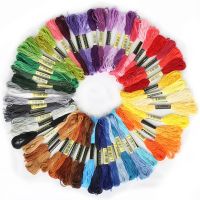 ▦๑✥ 8pcs/lot Multicolors Cotton Cross Stitch Sewing Skeins Embroidery Thread Floss Kit Crafts DIY Sewing Accessories