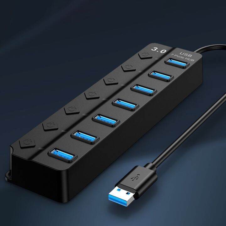 usb-3-0ตัวแยก-usb-hub-usb-หลากหลายแยก-usb-usb-3-0ฮับหลายพอร์ตพร้อมตัวขยายสวิทชิ่งเพาเวอร์ซัพพลายอะแดปเตอร์หลายตัวสำหรับ-pc-feona