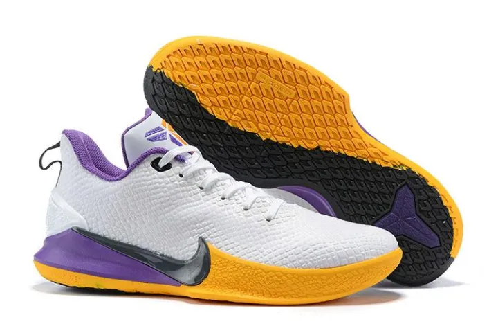 kobe shoes purple and white