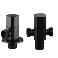 【YF】 brass copper black angle valve for Kitchen bathroom toilet  Cold and hot water stop AG088