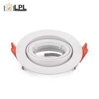 【CW】 Round Recessed Ceiling Adjustable Frame for GU10 MR16 Bulb Fixture Housing