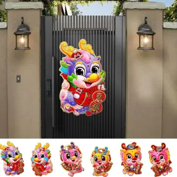 SPRING PARK Chinese New Year Window Cling Stickers 2021 Year of The Ox  Cartoon Decals Self-Adhesive Lantern Red Packets Art Decor with Instruction  for Home Restaurant Store Window 