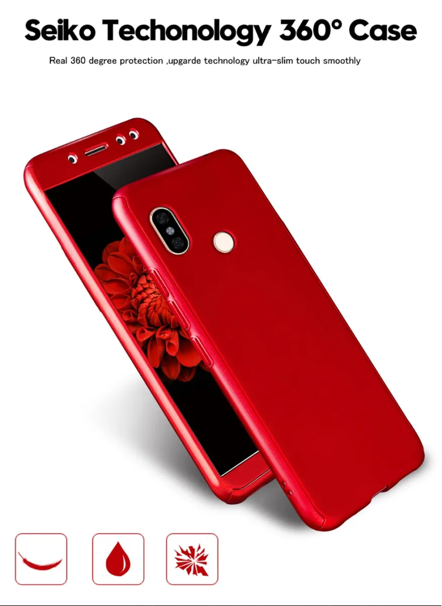 150 1 360 Full Cover Phone Case For Xiaomi Redmi Note 9S 9 8T 8 7 6 Pro Max  4 4X 5 5A 6A 7A 8A Mi CC9 E Pro Hard PC Shockproof Cover 