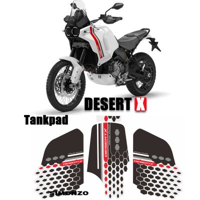 DESERT X Accessories Tankpad สำหรับ Ducati DESERT X สติ๊กเกอร์ป้องกันรอยขีดข่วนรถจักรยานยนต์2022-2023 Desert X แผ่นถังน้ำมัน