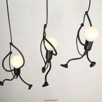 Litter Man Climbing Pendant Light Modern Hanging Lamp Shade Creative Iron People Decor for Baby Kid Room Ceiling Lamp Wholesales