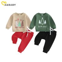 Ma&amp;Baby 3M-3Y Christmas Newborn Infant Baby Boy Girl Clothes Sets Letter Tree Print Long Sleeve Tops Pants Xmas Costumes