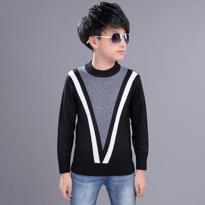 Winter clothing Boys clothes Round neck pullover Sweater winter Keep warm Kids clothes childrens clothing Cotton products