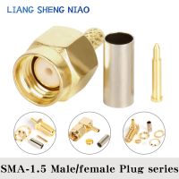 10PCS SMA Male Plug Female Jack /RP RF Coax Connector Crimp For RG174 LMR100 RG316 Cable Straight Goldplated Adapter