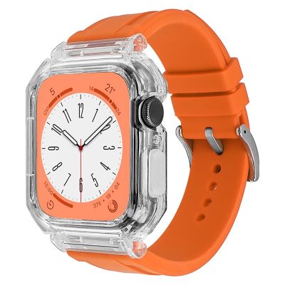 g2ydl2o สายนาฬิกาข้อมือซิลิโคนใส แนวสปอร์ต สําหรับ Apple Watch 8 7 45 มม. 41 มม. iWatch Series 6 SE 5 44 มม. 40 มม.
