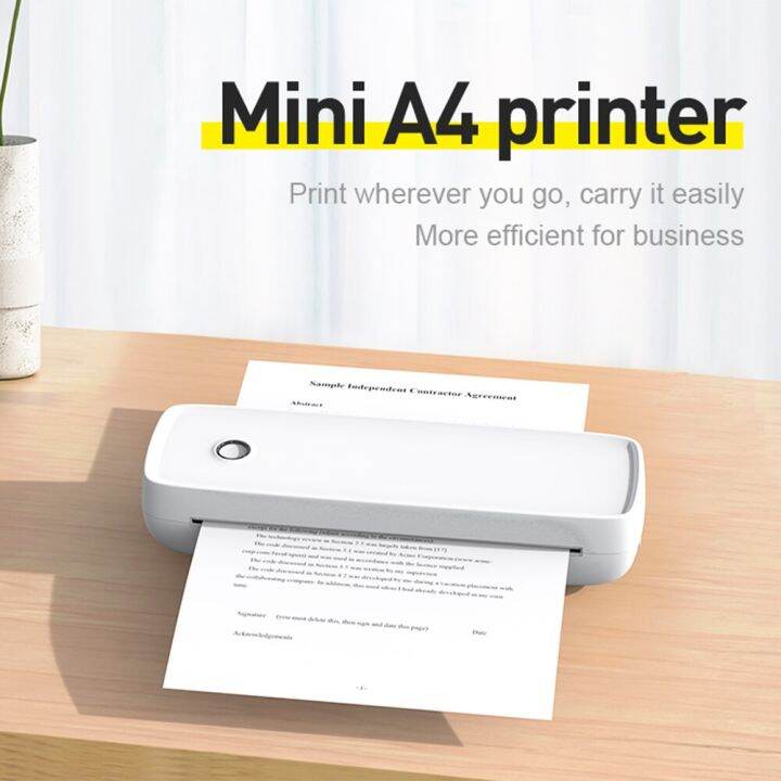 A4 thermal printer portable mini thermal paper printer 203dpi Bluetooth