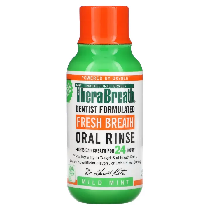 TheraBreath Fresh Breath Oral Rinse Mild Mint Travel Size น้ำยาบ้วน
