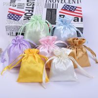 10pcs Silk Stain Drawstring Gift Bags with Ribbon for Jewelry Hair Travel Watch Bead Ring Makeup Pouch Wedding Favors Candy Bag