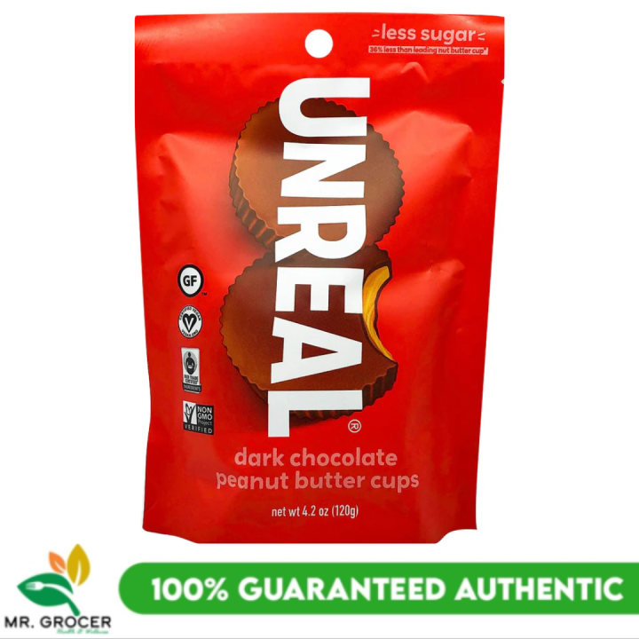 Unreal Dark Chocolate Peanut Butter Cups 120g Lazada PH