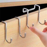 S-Shaped 304 Stainless Steel Cabinet Door Multi-Purpose Hook Towel Hanger Hat Holders Clothing Storage Racks Kitchen Bathroom Door Hardware Locks