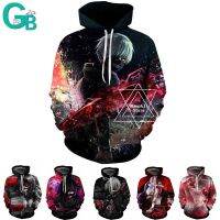 2023 NewReady To Ship Animation Tokyo Ghoul คอสเพลย์เสื้อผ้าผู้ชายแขนยาว3D Hoodie Casual Pullover