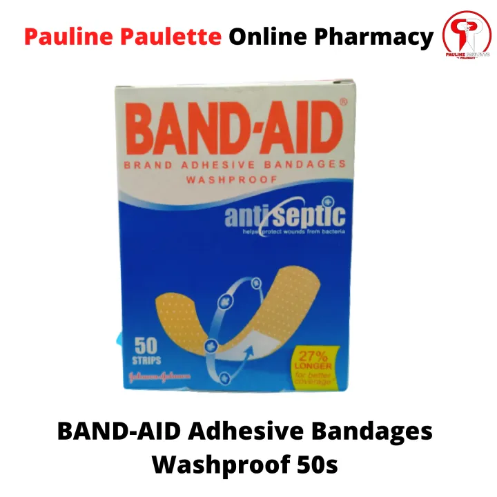 BANDAID Adhesive Bandages Washproof 50s Lazada PH