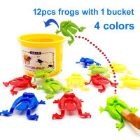 12 Pcs Jumping Frog Bounce Toys For Kids Novelty Assorted Stress Reliever Toys For Children Birthday Gift Party Favor