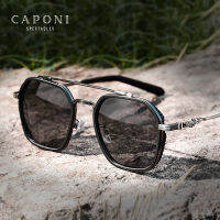 CAPONI Photochromic Sunglasses For Men nd Design Retro Style Shadow UV Ray Cut Driving Outdoor Polarized Sun Glasses BS9026