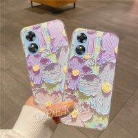 เคสมือถือสินค้าในสต็อกสำหรับ OPPO A78 4G 2023ใหม่เคสนิ่ม TPU ภาพวาดกันกระแทกฝาครอบด้านหลังดอกไม้โรแมนติกเคสสมาร์ทโฟน OPPOA78