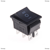 Snoopy 1pcs KCD4 Rocker Switch Black DPDT ON/OFF/ON 6 PIN 16A/250VAC 20A/125VAC