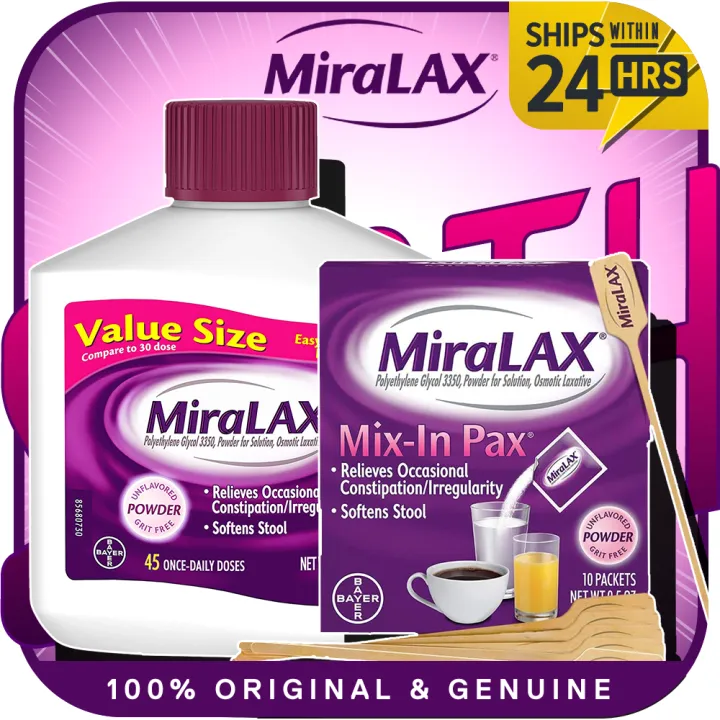 MiraLAX Laxative Powder Constipation Relief 765g / Sachets 10PK Lazada