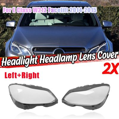 Side for Mercedes-Benz E Class W212 Facelift 2014-2015 E300 E350 Headlight Lens Cover Headlight Shade Shell Cover