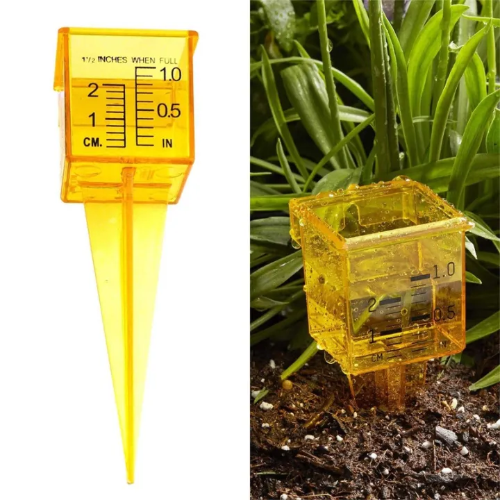 อัพเกรดสิบแพ็ค1.5 "Rain Gauge/sprinkler Gauge ปากกว้างสีเหลืองสดใส