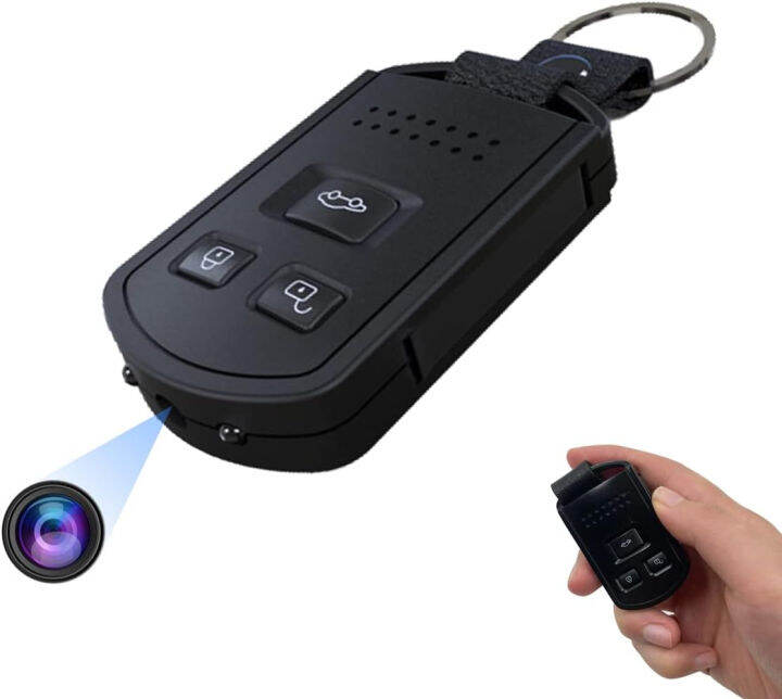 HSKAH Hidden Spy Camera Car Key HD 1080P Keychain Mini Spy Cameras