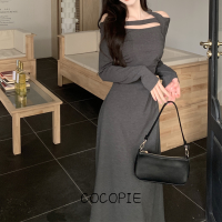 Cocopie ชุดเดรสผู้หญิง เสื้อผ้าผญสวยๆ เดรส ทันสมัย ทันสมัย ชิค แฟชั่น WLQ23000BR 41Z231009