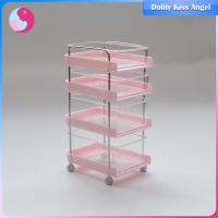 Dolity 1:6บ้านตุ๊กตา4ชั้นรถเข็นเลื่อนได้สำหรับอุปกรณ์โครงงาน DIY อาคาร