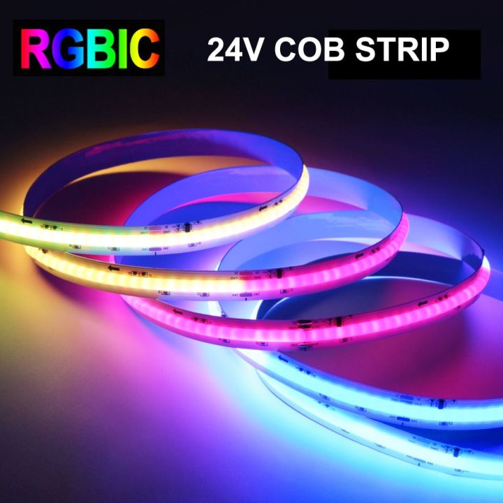 Dreamcolor RGBIC COB Led Strip Light 24V Addressable RGB Led Tape 2M 5M ...