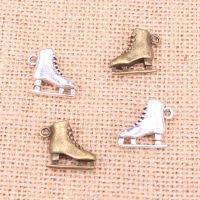 8Pcs Antique Bronze Plated Roller Skates Charms จี้สังกะสีอัลลอยด์เครื่องประดับ Vintage อุปกรณ์เสริม21*18*6มม.