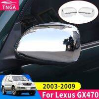 }{: 》 ”For 2003-2009 Lexus GX 470 GX470 2006 2005การดัดแปลงผ้าคลุมกระจกมองหลังอุปกรณ์ตกแต่งกรอบสัญญาณเลี้ยวตกแต่งด้วยโครเมียม