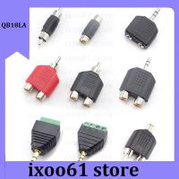 ixoo61 store 5pcs 3.5mm male to 2 RCA jack adapter male to male female AV Audio Connector plug2 in 1 Stereo Headset Dual Headphone Audio plug