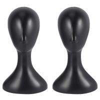 2X Lady High Plastic Head Wig Head Female Model Head Black