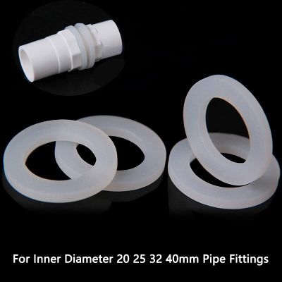 10pcs Silicone Gasket Flat Gasket O-Ring Seal Washer for Inner Diameter 20 25 32 40mm Pipe Fittings Anti-leak Washer High Temp Gas Stove Parts Accesso