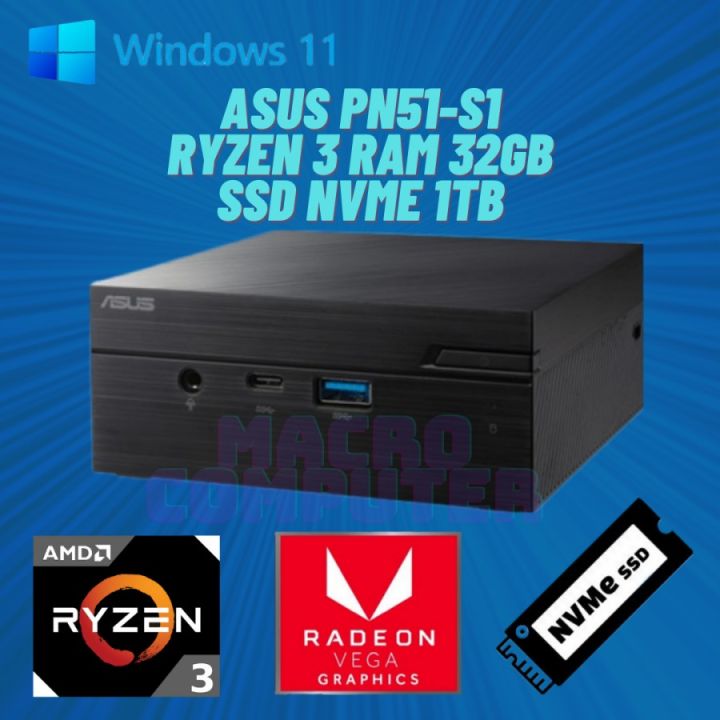 MINI PC ASUS RYZEN 3 5300U FULLSET +WIN 11 +RAM +SSD | ASUS PN51