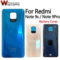 New For Xiaomi Redmi Note 9s Battery Cover Back Glass Panel Rear Housing Door Case For Redmi Note 9 Pro Back Cover For Note 9Pro Replacement Parts