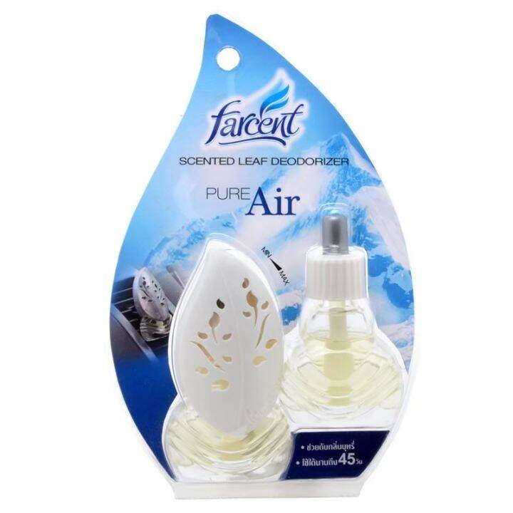 ฟาร์เซ็นท์-น้ำหอมรถยนต์-ดับกลิ่นบุหรี่-ขนาด-7-มล-farcent-scented-leaf-deodorizer-for-car-7-ml