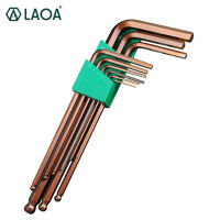 Hex Wrench Set Ball Ended LAOA 8 9PCS S2 MetricBritish type Alex Spanner Hexagonal Wrench Set